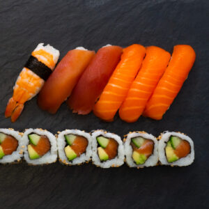 Mixed Sushi & California Rolls