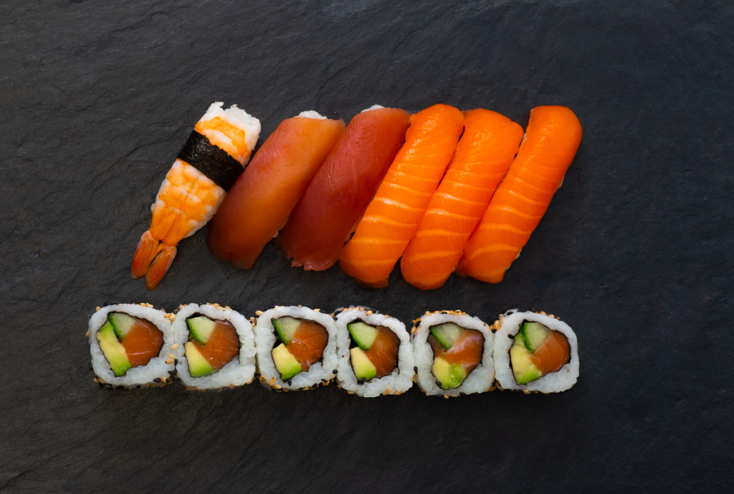 Mixed Sushi & California Rolls