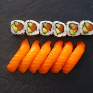 Salmon Sushi & California Rolls