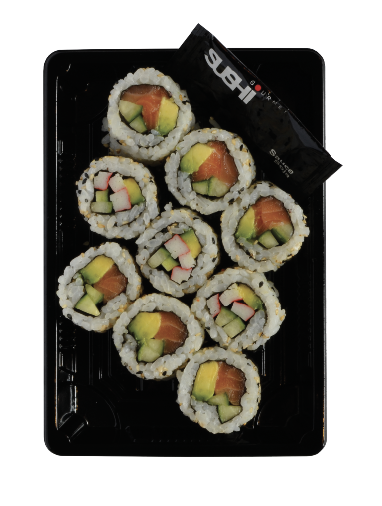 Surimi & Salmon California Roll Sushi Gourmet